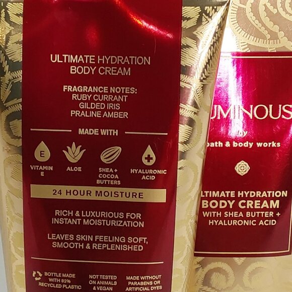 BATH & BODY WORKS 'LUMINOUS' ULTIMATE HYDRATION BODY CREAM 2 PIECE SET - Picture 7 of 14